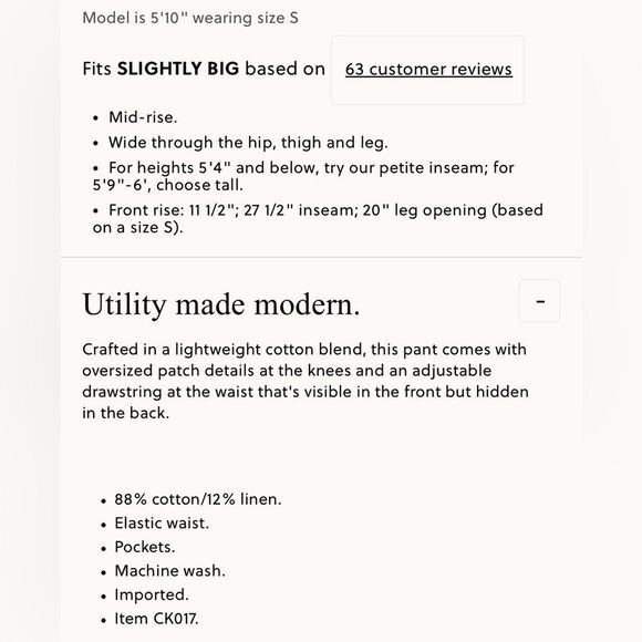 NWT J CREW Relaxed utility pant in cotton blend in Summer Linen Ivory - Picture 7 of 7